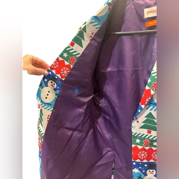 Opposuits Winter Snowman Snowflake Funny Suit Blazer Medium 38-40 - Picture 4 of 7